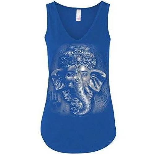 Ladies 3D Ganesha Flowy Yoga Tank Top