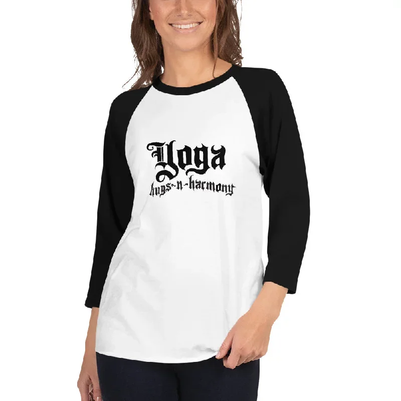 Yoga Hugs-N-Harmony Ladies 3/4 sleeve raglan shirt